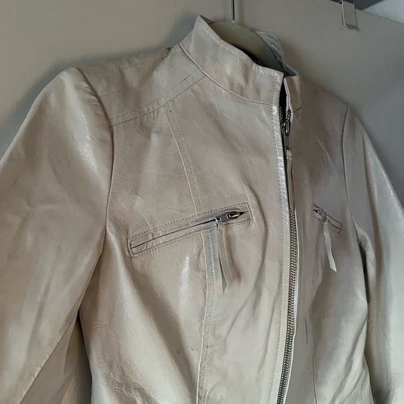 ARDEN B Women's Cream White Pearl Leather Jacket. Small. Excellent condition - Picture 5 of 5